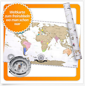 Weltkarte zum Freirubbeln