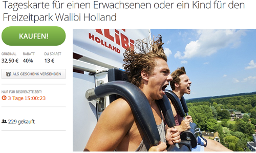 Eintrittkarte für Walibi Freizeitpark reduziert