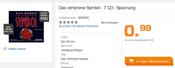Hörbuch sehr billig bestellen
