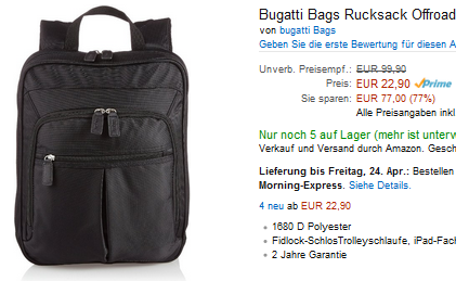 Bugatti Rucksack billig