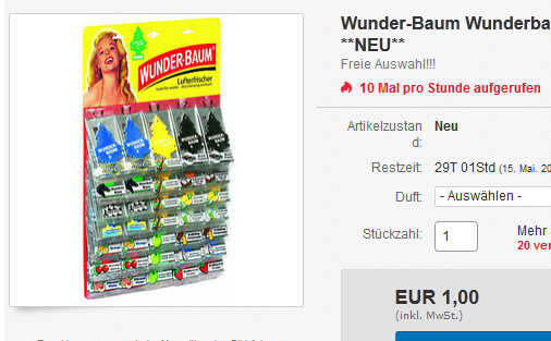 Wunderbaum fürs Auto billig