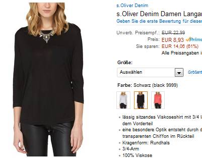 s.Oliver Shirt als Schnäppchen und Füllartikel