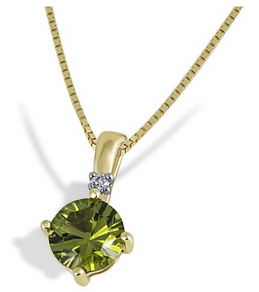 Goldmaid Damen-Kette mit Brillant & Peridot