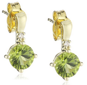 Goldmaid Damen-Ohrhänger mit Brillanten & Peridots