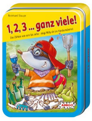 Kinderspiel in Metallbox 1,2,3 ganz viele