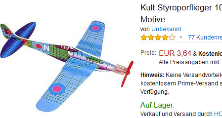 10 Styroporflieger billig und versandkostenfrei