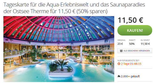 Eintrittskarte für Ostseetherme reduziert & günstig