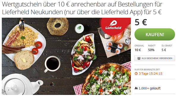 Lieferheld Gutschein Groupon