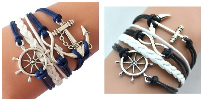 Anker-Ruder-Unendlichkeits-Armband billiges Schmuck-Schnäppchen