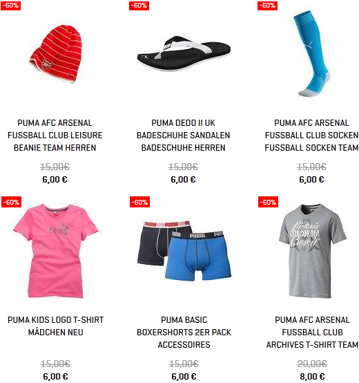 Sale im PUMA ebay-Shop