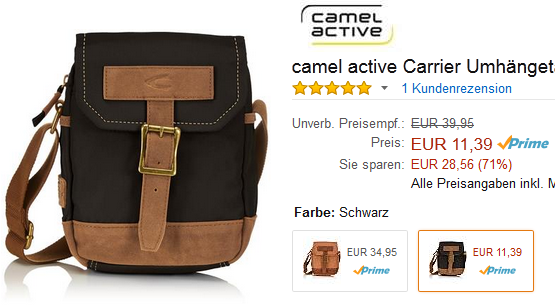 camel active Carrier Umhängetasche, kleine Version, mini Preis