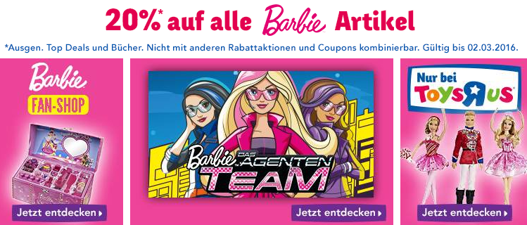 Barbie reduziert bei toysrus