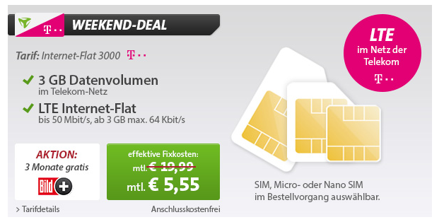 Internet-Flat fürs Handy billig