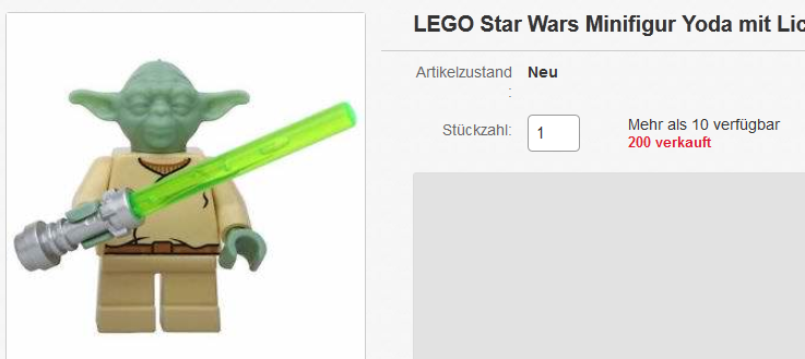 LEGO Star Wars Figur - Yoda mit Lichtschwert