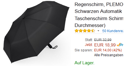 PLEMO Regenschirm stark reduziert