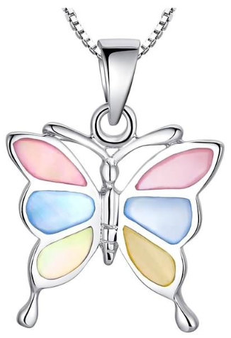 Arco Iris Schmuck Schmetterling-Kette mit Perlmutt