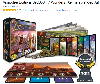 Gesellschaftsspiel reduziert 7 Wonders