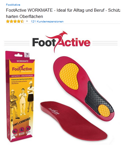 bequeme Einlegesohlen WORKMATE von FootActive