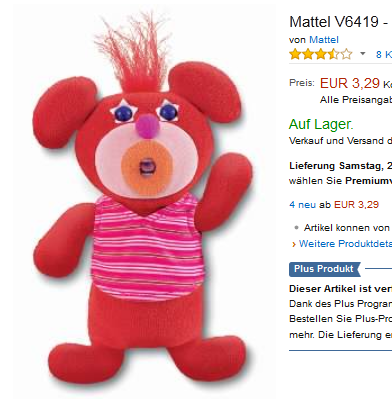 lustiges Sing a ma jigs Plüschtier von Mattel billig