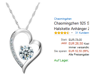 Chaomingzhen Herzkette - Geschenkidee für Frau & Freundin