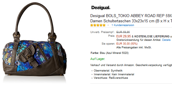 Desigual; reduzierte Tasche Abbey Road