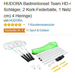 Hudora Badmintonset Team HD-44