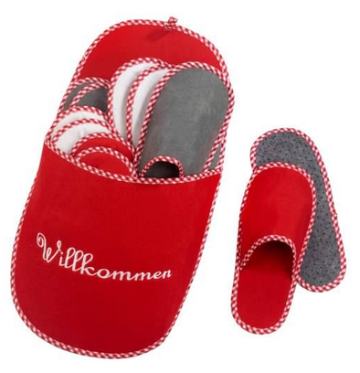 Willkommen-Pantoffelset für Gäste