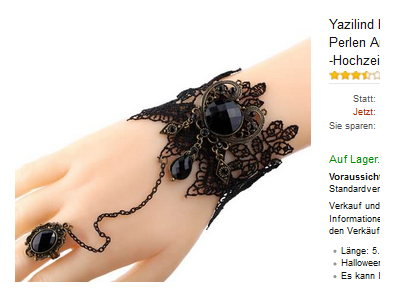 Armband mit Spitze - Hexe, Barock