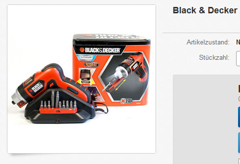 Black & Decker Akkuschrauber AS36LN stark reduziert