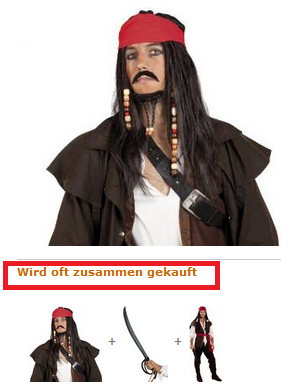 Captain Jack Sparrow: Piraten Kostüm  Verkleidung — Pfennigfuchs.com