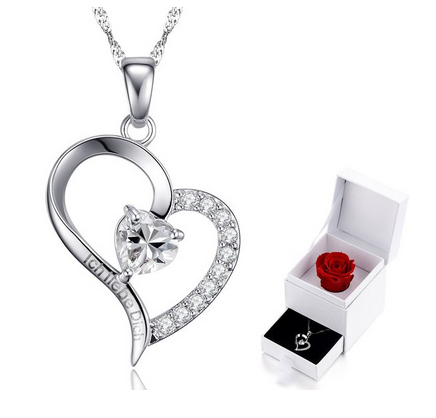 Ich liebe dich Kette mit Gravur als Valentinstag-Geschenkidee für Frauen