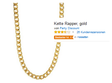 lustige, goldene Rapperkette