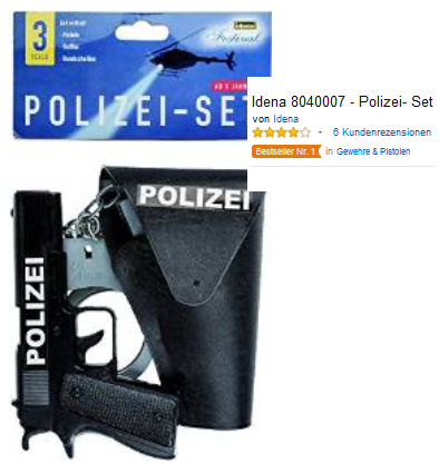 6er-Set Polizei Spielzeug Set Geschenk für Kinder 