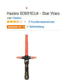 Star Wars Lichtschwert von Kylo Ren für Kinder