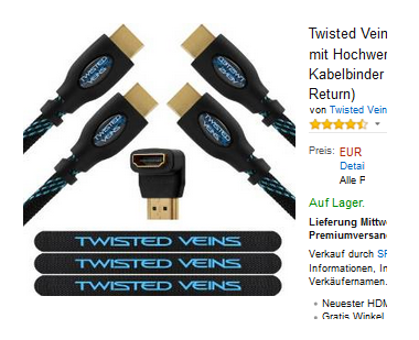 Twisted Veins HDMI-Hochgeschwindigkeitskabel