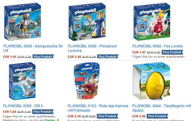 playmobil billig als Plus Produkt bei Amazon