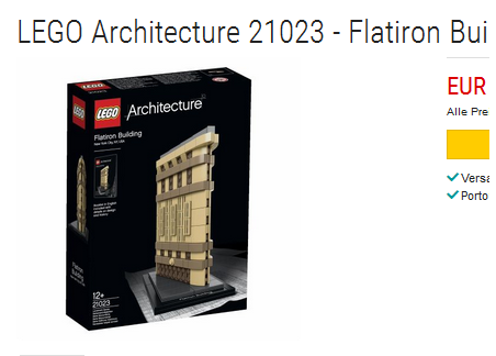 LEGO Architecture Flatiron Building billig