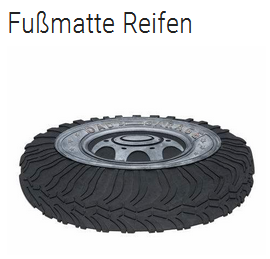 Fußmatte mit Reifen