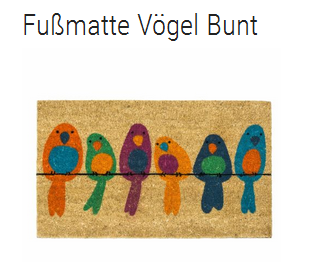 Fußmatte mit Vögeln süße Geschenkidee