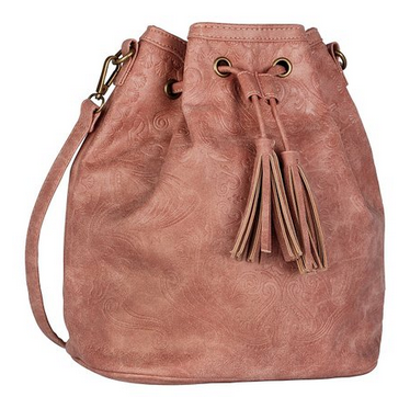 SIX Beuteltasche mit Blumen-Ornamenten