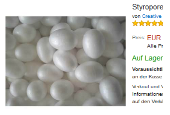 Styroporeier zum Bemalen billig bei Amazon
