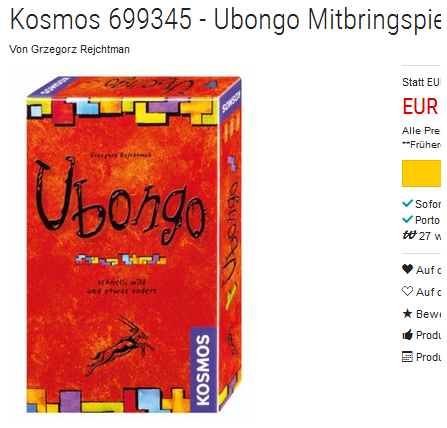 Ubongo versandkostenfrei bestellen