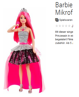 Barbie Puppe Courtney mit Mikrofon reduziert, versandkostenfrei