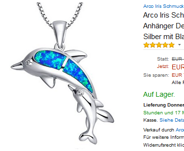 Damenhalskette mit Delfinen