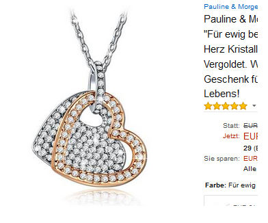 Herzkette mit Für ewig bei dir Gravur