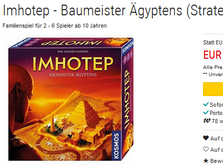 Imhotep Gesellschaftsspiel reduziert