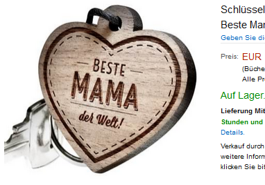 Muttertag Geschenkidee - Beste Mama der Welt Schlüsselanhänger