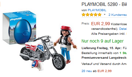 Playmobil Deal Biker mit Chopper