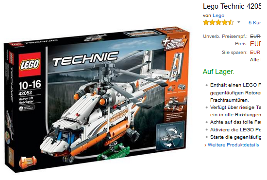 Schwerlasthubschrauber von Lego Technic