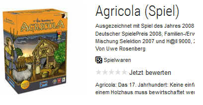Agricola Gesellschaftsspiel nur 36,95 Euro